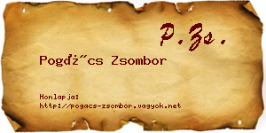 Pogács Zsombor névjegykártya